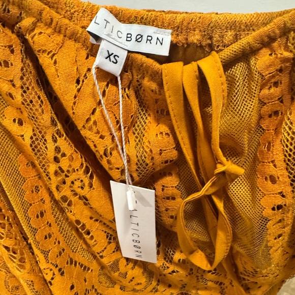 Baltic Born Mustard Lace Maxi Dress - Picture 2 of 3